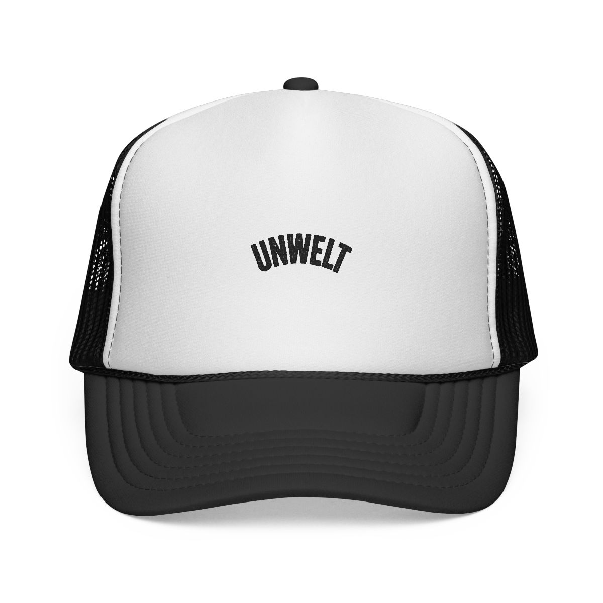 Unwell trucker hat with a black mesh back - Official hats merchandise